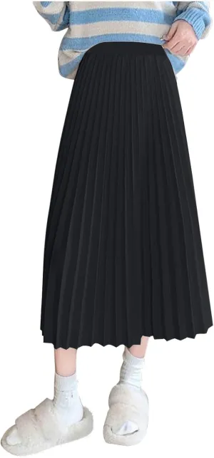 Womens Maxi Midi Satin Skirt Wedding Guest Dress Plus Size Pleated Evening Party Silk Elegant High Waist Long Skirts