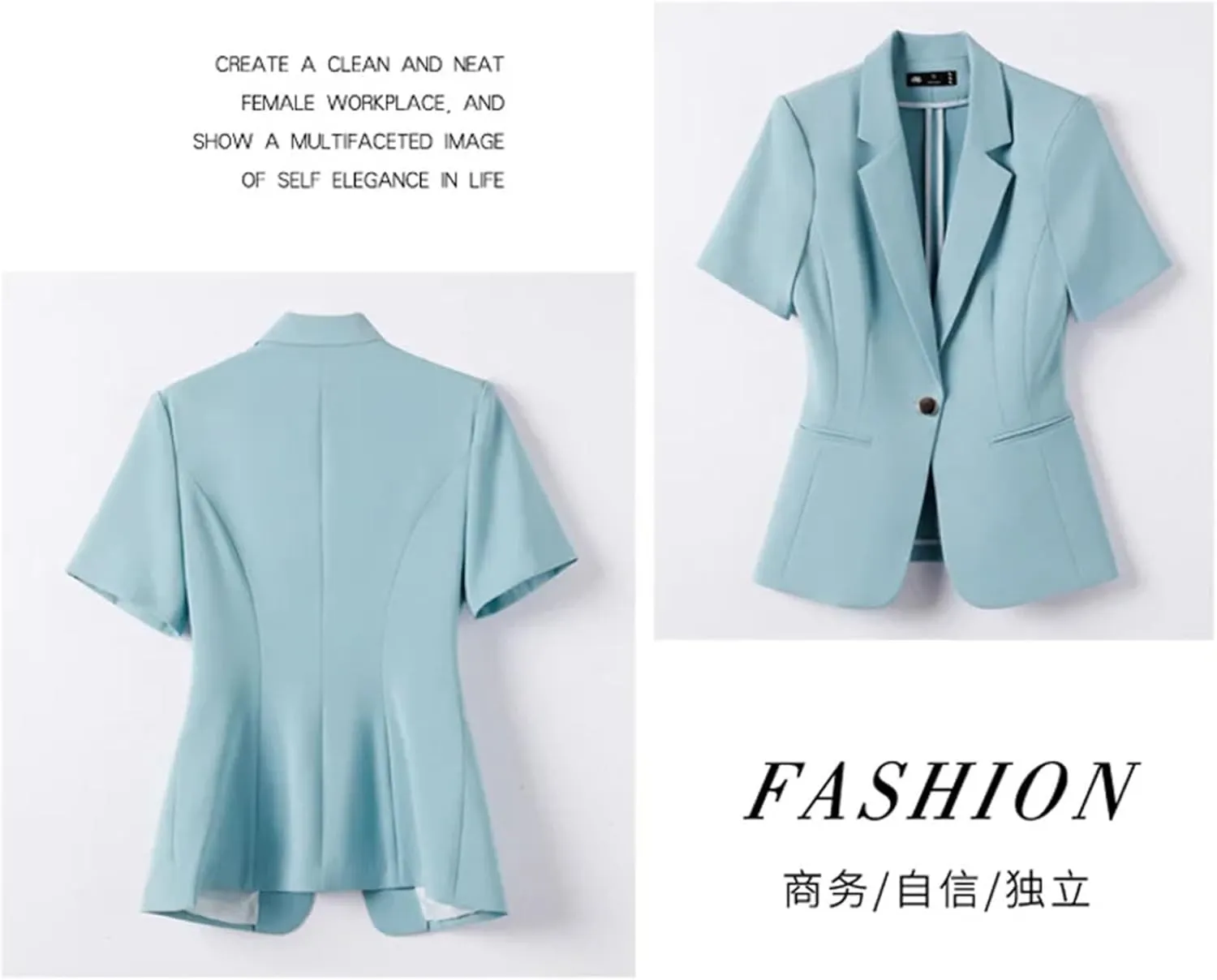 WomenS Professional Short Skirt Suit Spring Summer Business Office Wear Elegant Temperament Stretch Blazer Set