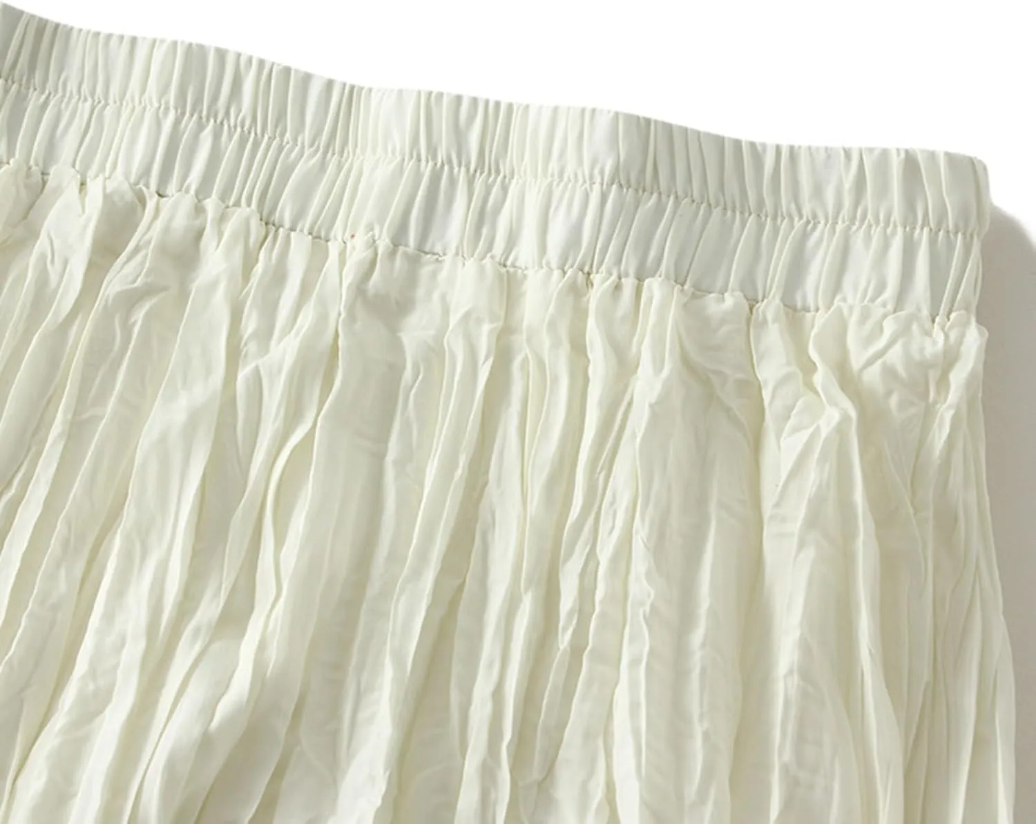 Women's Solid Color High Waist Flowing Pressed Pleated Skirt Large Slimming Pleated A Line Skirt Plus Size Loose Fit