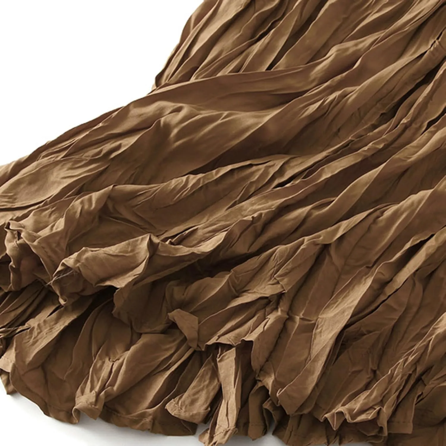 Women's Solid Color High Waist Flowing Pressed Pleated Skirt Large Slimming Pleated A Line Skirt Plus Size Loose Fit