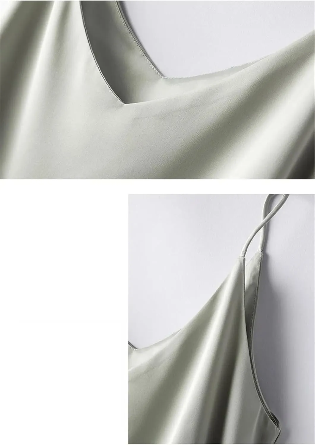 Women's Spring Summer Silk Camisole Satin Tank Top