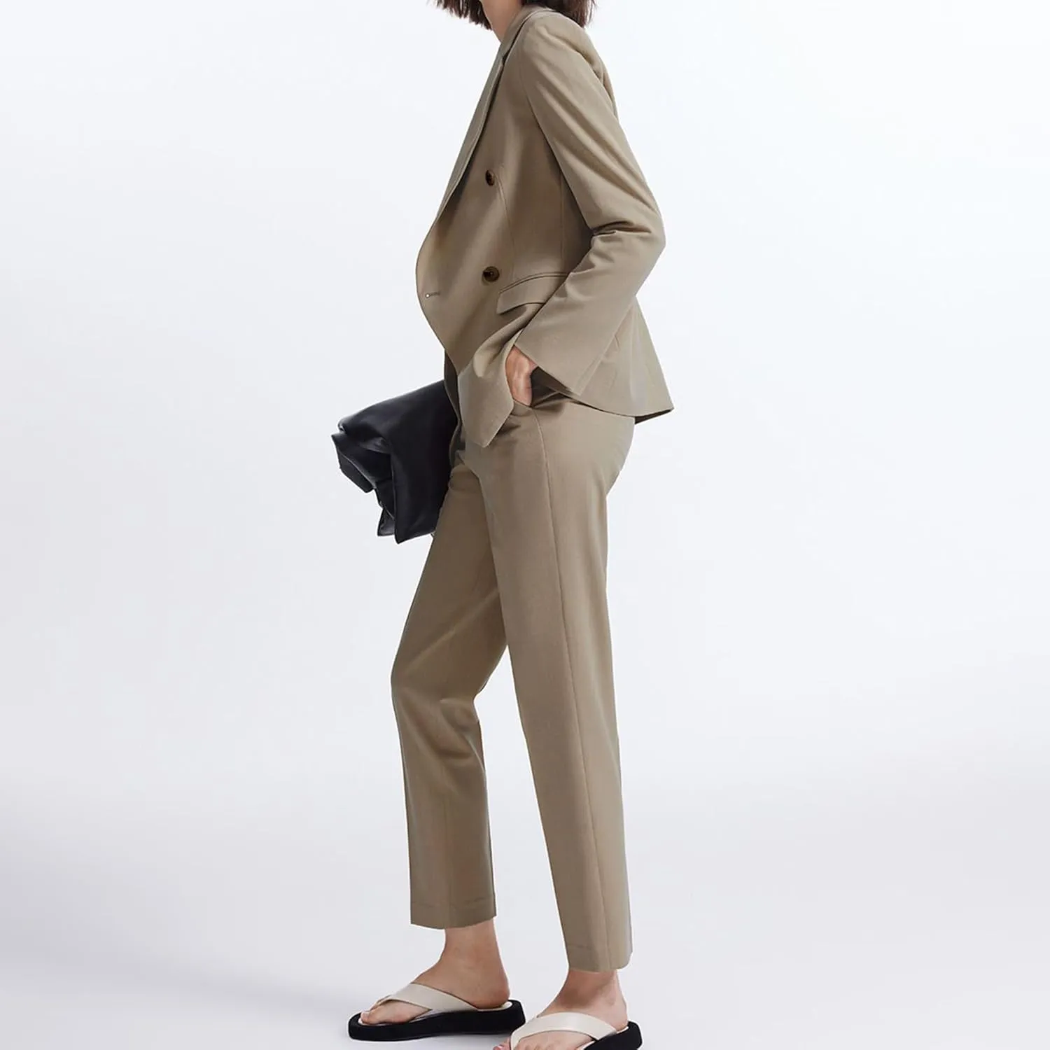 Women's Suiting Pant Suits for Women Business Professional Outfits Double Breasted Womens Prom Suit 2 Piece Set
