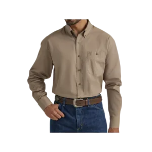 Wrangler Men's George Strait Collection Tan Button Down Shirt