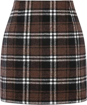 XOWRTE Women's Skirt Autumn Women's Skirt Flared A Line Pleated Skirts Intage Elegant Bodycon Pencil Dance Skirts