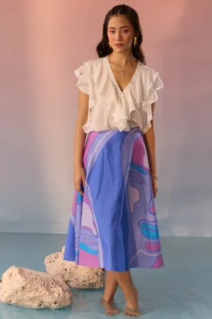 Yin Yan Face Print Skirt and Top Set