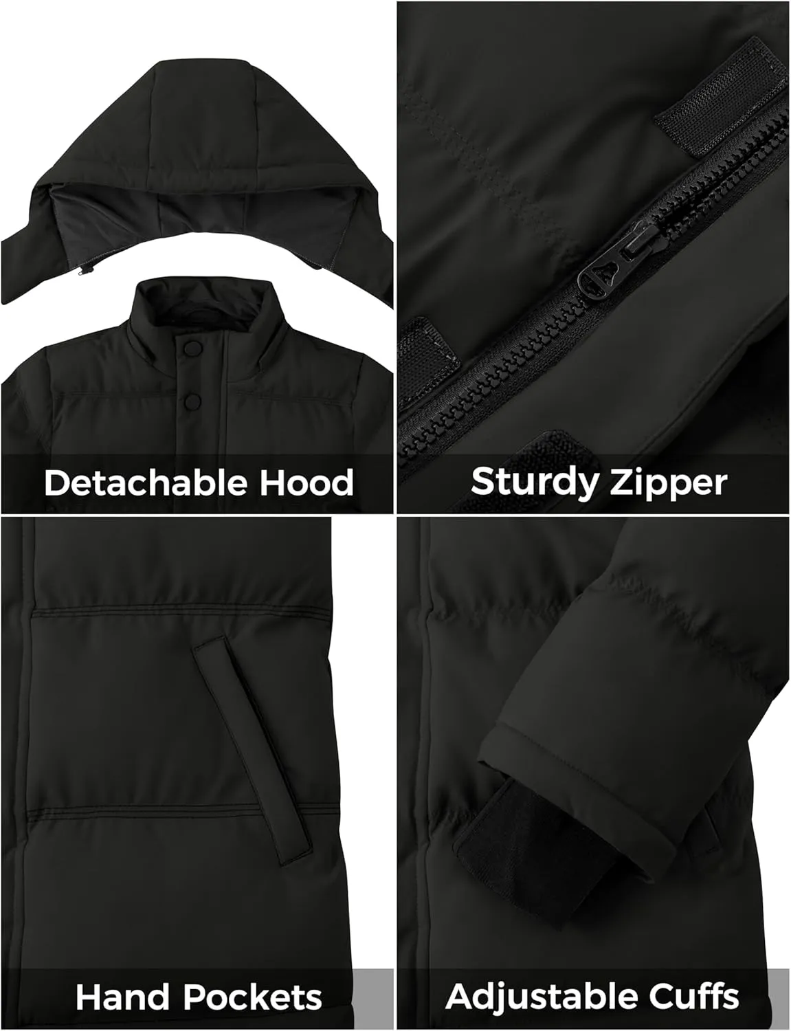 ZSHOW Girl's Winter Coats Waterproof Hooded Puffer Jacket Outerwear Winter Jacket